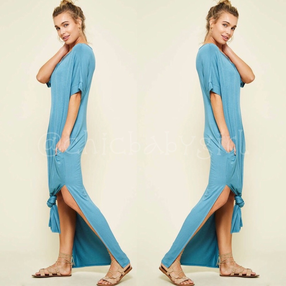 LAST SIZE SMALL x-cross neck maxi dress - Picture 2 of 3